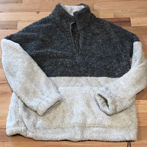 Super soft half zip teddy bear fleece